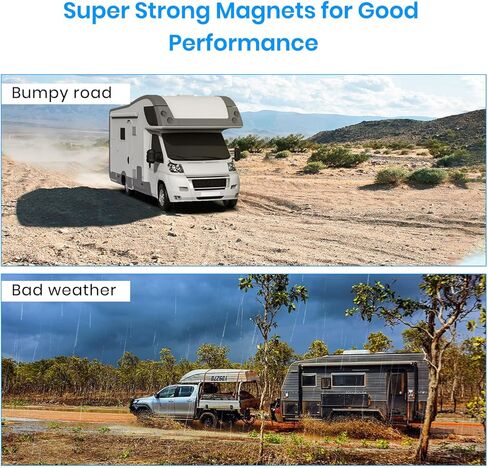 كاميرا احتياطية لاسلكية مغناطيسية AUTO-VOX للطاقة الشمسية 4، نظام كاميرا احتياطية محمول RV مع بطارية قابلة لإعادة الشحن 6600 in Kuwait