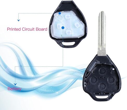 Keyless Entry Remote Control Key Fob Uncut Blade Fit for 2007 2008 2009 2010 Toyota Camry LE FCCID: HYQ12BBY 4D67 Chip 314.4Mhz Set of 2 in Kuwait