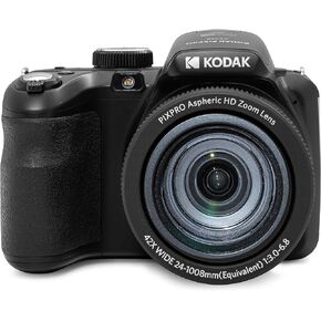 KODAK PIXPRO AZ425-BK كاميرا رقمية 20 ميجابكسل 42X زووم بصري 24 مم عدسة زاوية واسعة 1080 بكسل فيديو عالي الدقة تثبيت الصورة البصرية بطارية ليثيوم أيون 3 بوصات LCD كاميرا تسجيل فيديو (أسود) in Kuwait