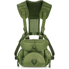 مجموعة صدرية من Boundless Performance Binocular Harness Chest - تعتبر حقيبة Bino الخاصة بنا رائعة للصيد والمشي لمسافات طويلة والرماية - تعمل أحزمة Bino على تأمين منظارك - تحمل أجهزة تحديد المدى والرصاص والعتاد - برتقالي