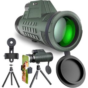 تلسكوب أحادي العين للبالغين عالي الطاقة، أحادي النجوم لمحول الهاتف الذكي مع حامل ثلاثي القوائم، منظار أحادي محمول عالي الدقة 12 × 42 لمشاهدة الطيور والسفر والتخييم والمشي لمسافات طويلة in Kuwait