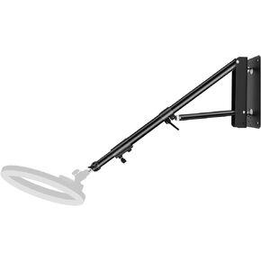 Takerers Ring Light Wall Mount: Save Space, 180º Flexible Rotation - Wall Mount Triangle Boom Arm with 3/8 & 1/4 screw for Photography Light, Monolight, Softbox, Umbrella, Reflector, Max Length 51inch