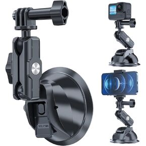 TELESIN 360 Magnetic Mount Magnet Metal Mounts for Go Pro Insta360 X4/X5 Accessory, Quick Release Car Holder Attachment for GoPro Max Hero 13 12 DJI Action 6 5 Pro OSMO 360 Nano Pocket 3 Accessories in Saudi Arabia