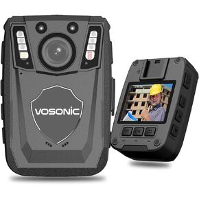 QUNVAL 1080P HD Police Body Camera,64G Memory Body Cam, Body Cameras with Audio and Night Vision,Body Camera with Audio Recording Wearable,Waterproof Bodycam for Law Enforcement in Kuwait