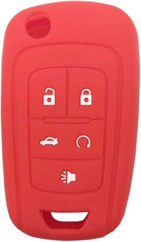 2PCS Silicone Protector Key Fob Cover fit for 2010 2011 2012 2013 2014 Chevy Chevrolet Camaro Cruze Malibu Equinox Sonic Impala Keyless Entry Remote Key Fob in Saudi Arabia