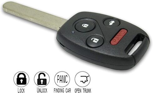 Key Fob for Honda 2003 2004 2005 2006 2007 Accord,2010 Element (2Pcs) Mushan Replacement Key Ignition Car Key Keyless Entry OUCG8D-380H-A in Kuwait