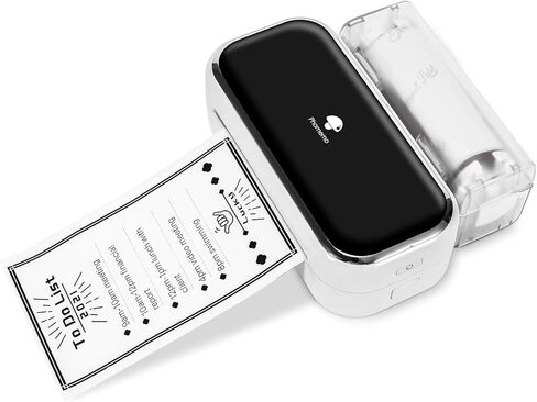 Memoqueen M03 Portable Printer - Wide Format Printer Mini Printer Bluetooth Thermal Printer Note Printer, Can Print 53mm(2 inch)/80mm(3 inch) Width Paper, Best for memo, Journal,Notes,Stickers,Black in Kuwait