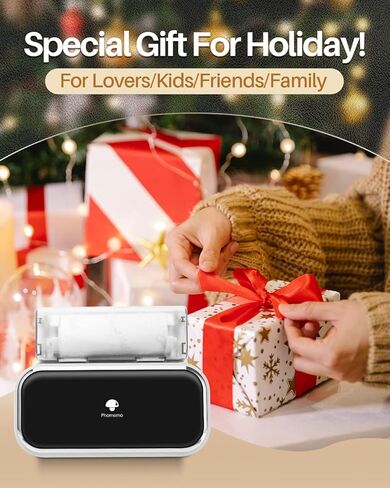 Memoqueen M03 Portable Printer - Wide Format Printer Mini Printer Bluetooth Thermal Printer Note Printer, Can Print 53mm(2 inch)/80mm(3 inch) Width Paper, Best for memo, Journal,Notes,Stickers,Black in Kuwait