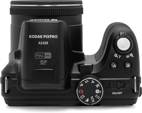 KODAK PIXPRO AZ425-BK كاميرا رقمية 20 ميجابكسل 42X زووم بصري 24 مم عدسة زاوية واسعة 1080 بكسل فيديو عالي الدقة تثبيت الصورة البصرية بطارية ليثيوم أيون 3 بوصات LCD كاميرا تسجيل فيديو (أسود) in Kuwait