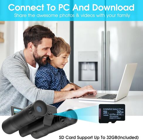 مناظير 12×32 للبالغين من زد زد ستار، مناظير مع كاميرا، شاشة ال تي بي اس 2 انش ومسجل صور فيديو 5MP 1080P مع بطاقة مايكرو SD 32GB، مناظير عالية الطاقة لمشاهدة الطيور والسفر والصيد، اسود in Kuwait