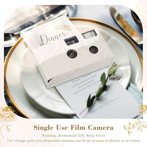 10 Pack Disposable Camera Bulk for Wedding, 34mm Single Use Camera Bulk with Flash Disposable Cameras One Time Camera for Gathering Wedding Travel (Colorful Film,White Lily) in Kuwait