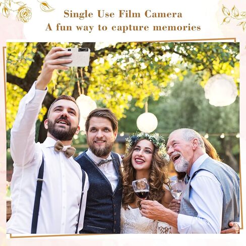 10 Pack Disposable Camera Bulk for Wedding, 34mm Single Use Camera Bulk with Flash Disposable Cameras One Time Camera for Gathering Wedding Travel (Colorful Film,White Lily) in Kuwait