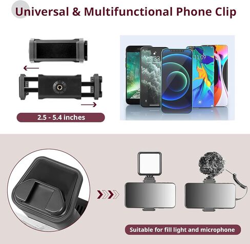 Eicaus Mini Tripod for Camera, Small Gopro Tripod with Adapters for Gopro Hero 10 9 8 7 6 5 DJI Osmo Action AKASO, Selfie Stick Webcam Stand for iPhone and Android Black in Kuwait