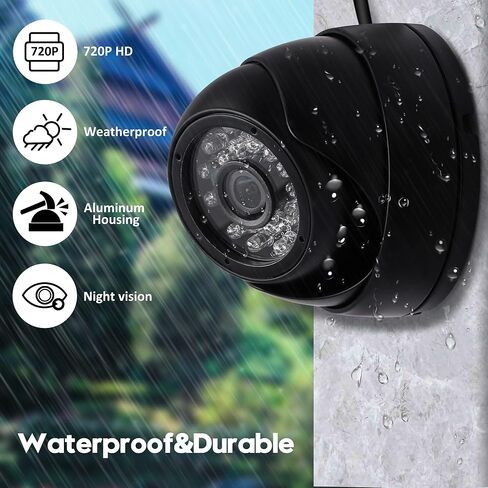 IFWATER 2MP USB قبة الكاميرا الإسكان المعدني المقاوم للطقس 24 IR-LEDs لرصد النهار والليل كشف الحركة الصوتية، مراقبة أمن المنزل المثالية لمراقبة الأطفال، ومراقبة الحيوانات الأليفة ومواقف السيارات in Saudi Arabia