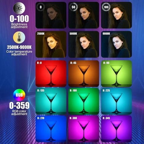 ULANZI VL110 RGB Light Wand, Handheld Light Stick Camera LED Video Tube | Light Bar, 2500-9000K Dimmable, 2600mAh Battry CRI 95+ with Magnetic Attraction for Photography Vlog TIK Tok in Saudi Arabia