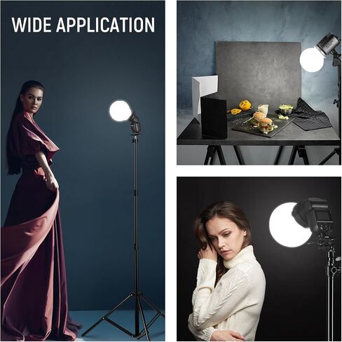 NEEWER CRS6 Softbox Diffusion Dome مع 3 حلقات محول، متوافقة مع Godox V1 NEEWER Z1 Z2 فلاش الرأس المستدير وSpeedlite Z760 والمزيد، حامل NEEWER لإضاءة الفيديو MS60B MS60C MS150B in Saudi Arabia