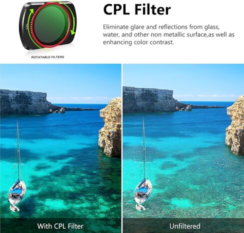 STARTRC ND Filters Set for DJI Osmo Pocket 3 Creator Combo Accessories - 6 Pack CPL,ND 8,ND 16,ND 32,ND 64,ND256(Magnetic)(Aluminum Version) in Kuwait