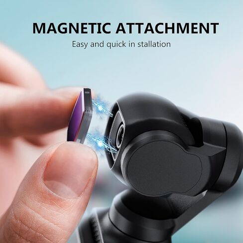 STARTRC ND Filters Set for DJI Osmo Pocket 3 Creator Combo Accessories - 6 Pack CPL,ND 8,ND 16,ND 32,ND 64,ND256(Magnetic)(Aluminum Version) in Kuwait