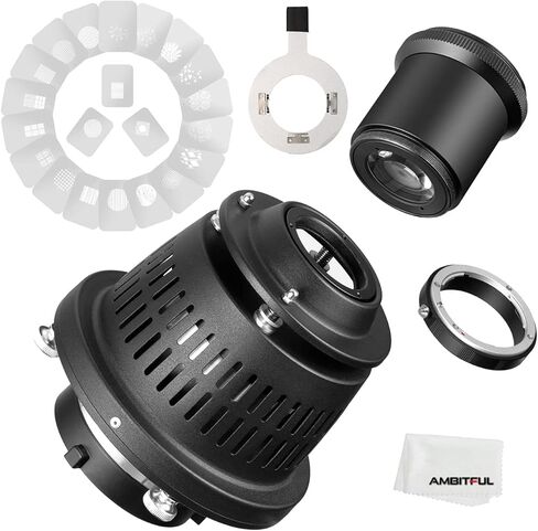 AMBITFUL AL-16 PRO Bowens Mount Split Focalize Conical Snoot Optical Condenser Art Special Effects Shaped Beam Light Cylinder with for Nikon AI Lens Adapter in Saudi Arabia