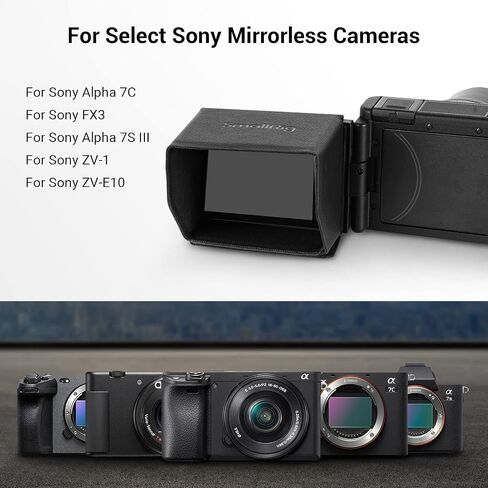 سمول رينج غطاء واقي من الشمس لسوني الفا 7 IV / A7S III / A7C / A7CR / A7C II/ZV-E1 / ZV-E10 / ZV-1F / ZV-1 II/ZV-1 / ZV-1 / FX3 - 3206 in Saudi Arabia