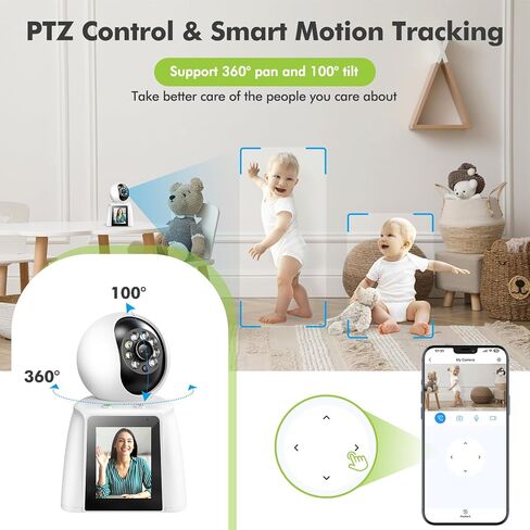 كاميرا فيديو داخلية نازريو 2K، [فيديو ثنائي الاتجاه] كاميرا أمان منزلية واي فاي للطفل/كبار السن/المربية مع تطبيق الهاتف، 2.4 جيجا هرتز كشف الحركة 360 درجة، رؤية ليلية كاملة الألوان، إنذار صفارات الإنذار، التتبع التلقائي in Kuwait