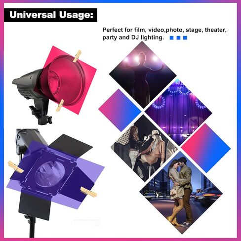 20 حزمة من مرشحات جل تصحيح الألوان - مرشح جل ملون 10 × 10 بوصة لتأثير الإضاءة، 20 لونًا متنوعًا، ورقة فلتر إضاءة ملونة شفافة in Kuwait