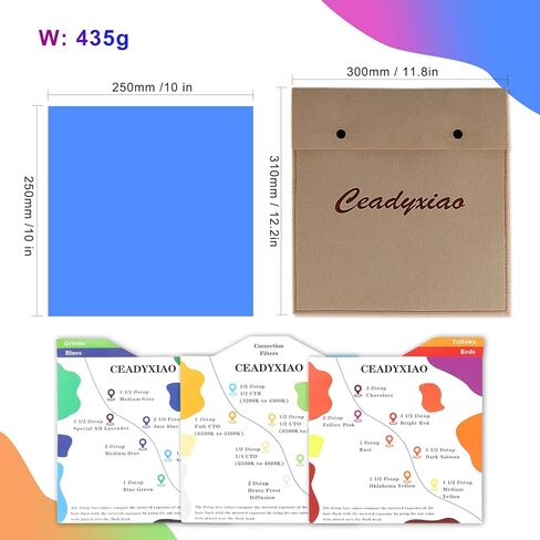 20 حزمة من مرشحات جل تصحيح الألوان - مرشح جل ملون 10 × 10 بوصة لتأثير الإضاءة، 20 لونًا متنوعًا، ورقة فلتر إضاءة ملونة شفافة in Kuwait