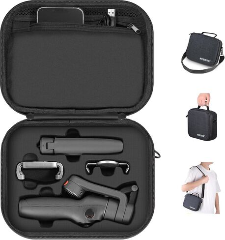 Neewer Waterproof Storage Case for Osmo Mobile 6, Portable Shoulder Bag Travel Case with Inner Pocket & Shockproof Cushion, Compatible with DJI Osmo Mobile 6 Gimbal Stabilizer Accessories, PB002 in Saudi Arabia