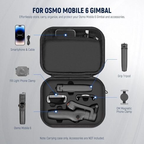 Neewer Waterproof Storage Case for Osmo Mobile 6, Portable Shoulder Bag Travel Case with Inner Pocket & Shockproof Cushion, Compatible with DJI Osmo Mobile 6 Gimbal Stabilizer Accessories, PB002 in Saudi Arabia
