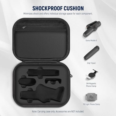 Neewer Waterproof Storage Case for Osmo Mobile 6, Portable Shoulder Bag Travel Case with Inner Pocket & Shockproof Cushion, Compatible with DJI Osmo Mobile 6 Gimbal Stabilizer Accessories, PB002 in Saudi Arabia