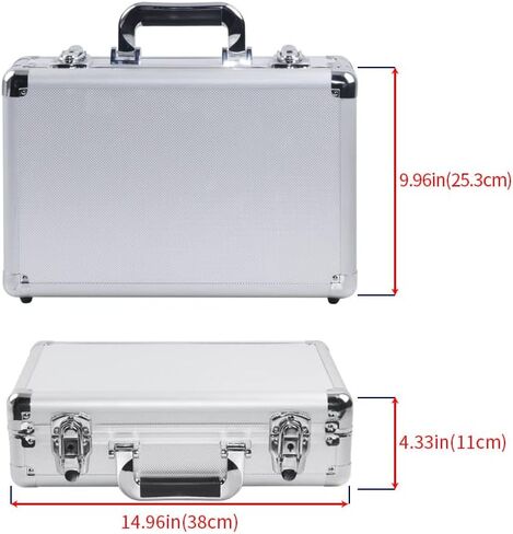 15in Aluminum Hard Case with DIY Customizable Foam Insert (14 x 9 x 4in Interior) in Saudi Arabia