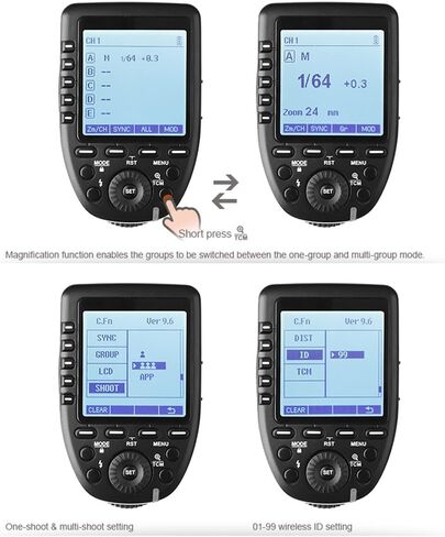 Godox XPro-S TTL Wireless Flash Trigger for Sony Camera, 2.4G Wirless Flash Transmitter HSS 1/8000s, TTL-Convert-Manual Function, 11 Customizable Functions, Big LCD Screen, 16 Groups and 32 Channels in Kuwait