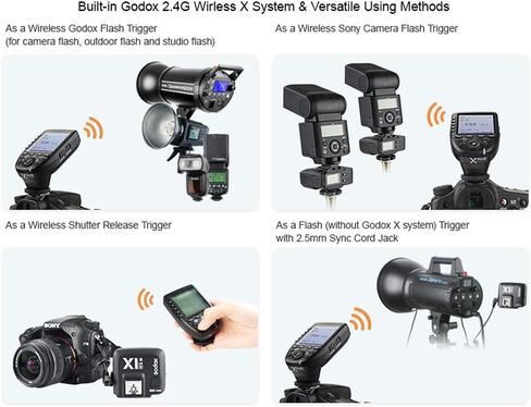 Godox XPro-S TTL Wireless Flash Trigger for Sony Camera, 2.4G Wirless Flash Transmitter HSS 1/8000s, TTL-Convert-Manual Function, 11 Customizable Functions, Big LCD Screen, 16 Groups and 32 Channels in Kuwait