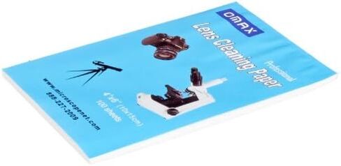 OMAX 5XA99CPB100 Microscope and Camera Optical Lens Cleaning Paper - 500 | USB 2.0 Connectivity 500 Sheets Included Optical Grade Cleaning Paper For Microscope & Camera Lenses in Saudi Arabia