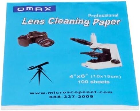 OMAX 5XA99CPB100 Microscope and Camera Optical Lens Cleaning Paper - 500 | USB 2.0 Connectivity 500 Sheets Included Optical Grade Cleaning Paper For Microscope & Camera Lenses in Saudi Arabia
