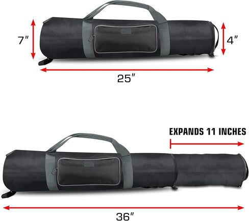 USA Gear Padded Tripod Case Bag - Holds Tripods from 21 to 35 inches - Adjustable Size Extension, Storage Pocket and Shoulder Strap for Professional Camera Accessories and Photo Carrying Needs in Saudi Arabia