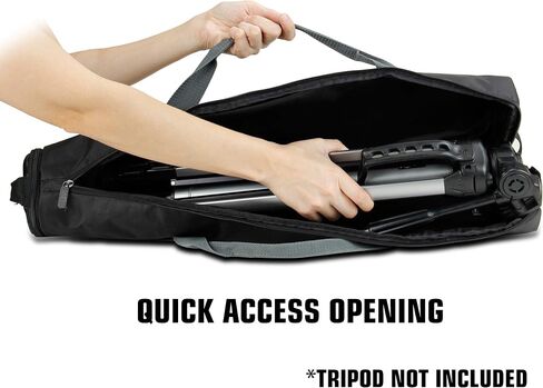 USA Gear Padded Tripod Case Bag - Holds Tripods from 21 to 35 inches - Adjustable Size Extension, Storage Pocket and Shoulder Strap for Professional Camera Accessories and Photo Carrying Needs in Saudi Arabia