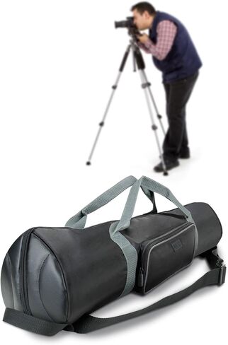 USA Gear Padded Tripod Case Bag - Holds Tripods from 21 to 35 inches - Adjustable Size Extension, Storage Pocket and Shoulder Strap for Professional Camera Accessories and Photo Carrying Needs in Saudi Arabia