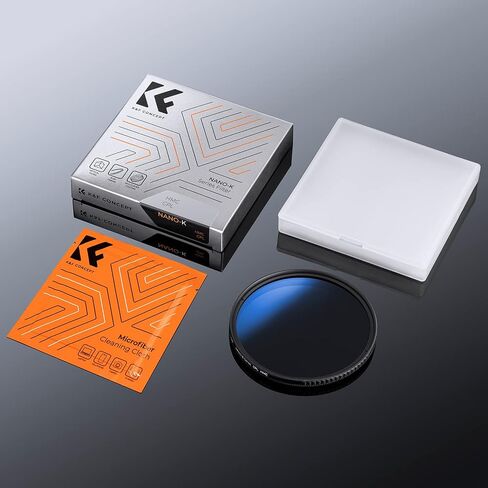 K&F Concept 46mm Circular Polarizer Lens Filter Ultra-Slim Optical Glass | 18 Multi-Coated Circular Polarizing Filter for Camera Lens with Cleaning Cloth (K Series) FC301 in Kuwait