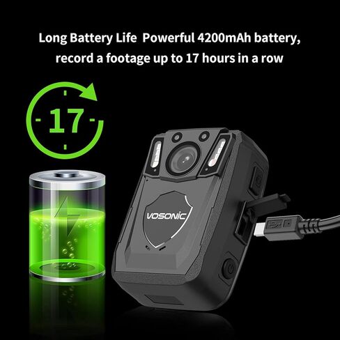 كاميرا الجسم QUNVAL 1080P HD للشرطة، كاميرا الجسم بذاكرة 64 جيجا، كاميرات الجسم مع رؤية صوتية وليلية، كاميرا الجسم مع تسجيل صوتي يمكن ارتداؤها، كاميرا جسم مقاومة للماء لإنفاذ القانون in Kuwait