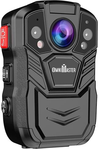 1296P UHD Body Camera with Audio (Build-in 64GB), 2 Inch Display, Night Vision, Waterproof, Shockproof, Body Worn Camera with Compact Design in Kuwait