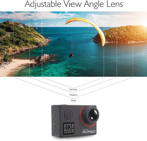 AKASO V50 Elite 4K60fps شاشة تعمل باللمس واي فاي عمل الكاميرا التحكم الصوتي EIS 131 قدم كاميرا مقاومة للماء 8X التكبير التحكم عن بعد in Kuwait