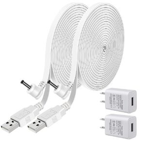 Power Charger Adapter Compatible with Stick Up Cam Battery and Spotlight Cam Battery, 30ft/9m Power Charge Cable to Power Security Camera Continuously, 1-Pack