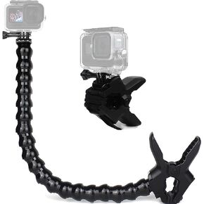 FiTSTILL Jaws Flex Clamp Mount with Adjustable Gooseneck 19-Section Compatible with Go Pro Hero 12,11,10,9,8,7,6,5,4,Session, 3+,3,2,1,Max,Fusion,DJI Osmo Action Cameras in Kuwait