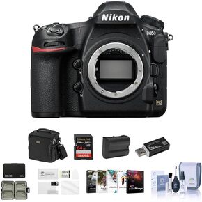 كاميرا Nikon D850 DSLR - حزمة مع بطاقة SDXC U3 سعة 64 جيجابايت، وحقيبة الكاميرا، وبطارية احتياطية، ومجموعة التنظيف، ومحفظة الذاكرة، وقارئ البطاقات، وواقي شاشة زجاجي، وحزمة برامج الكمبيوتر in Kuwait