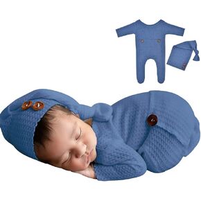 Winmany Baby Crochet Knit Photo Photography Prop Outfits, Newborn Photo Prop Romper Hats Costume Accessories for 0-2 Month