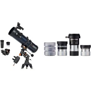 Celestron - AstroMaster 130EQ Newtonian Telescope - Reflector Telescope for Beginners - Fully-Coated Glass Optics - Bonus Astronomy Software Package & AstroMaster Telescope Accessory Kit in Kuwait