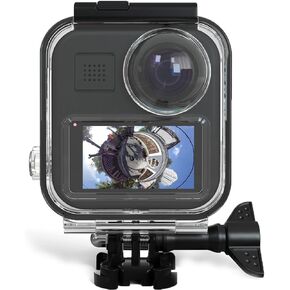 حافظة OKFUN تعمل باللمس مقاومة للماء لجهاز Go Pro MAX 360 لحماية الغوص تحت الماء غطاء حماية 20M/65FT مع ملحقات دعامة شاشة اللمس in Kuwait