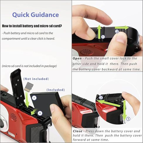 كاميرا تحت الماء 17FT كاميرا رقمية مقاومة للماء 21MP كاميرات رقمية للتصوير الفوتوغرافي Full HD 1080P كاميرا فيديو كاميرا مقاومة للماء للأطفال الطلاب المراهقين المبتدئين (أحمر) in Kuwait