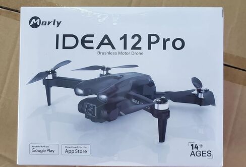 طائرة بدون طيار من le-idea 12Pro بدون فرشاة، كاميرا بدون طيار 4K قابلة للتعديل للبالغين بحد أقصى 40 كم/ساعة للكاميرا السفلية مع وضع التدفق البصري 5G WiFi FPV Quadcopter للمبتدئين، بطاريتان in Kuwait